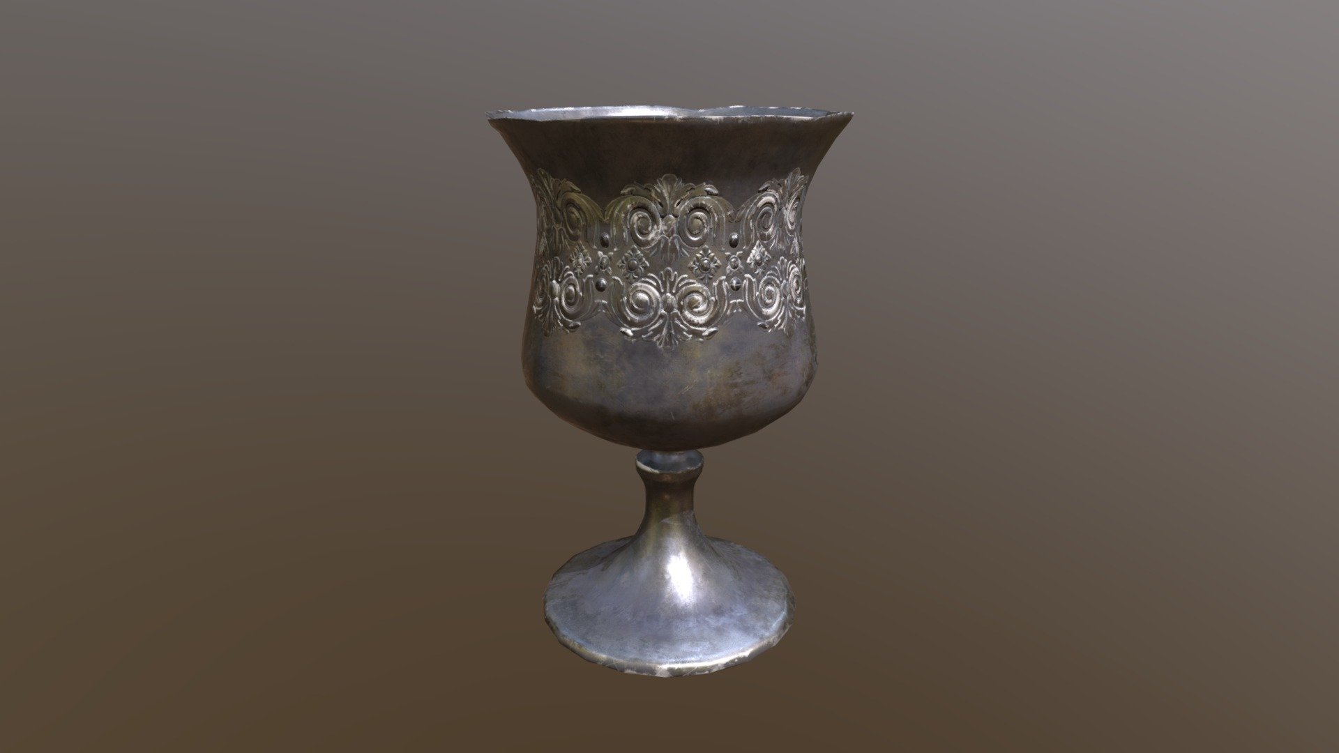 Royal Elegant Chalice 3D Model. This model contains the Royal Elegant Chalice itself 

All modeled in Maya, textured with Substance Painter.

The model was built to scale and is UV unwrapped properly. Contains only one 4K texture set.  

⦁   2944 tris. 

⦁   Contains: .FBX .OBJ and .DAE

⦁   Model has clean topology. No Ngons.

⦁   Built to scale

⦁   Unwrapped UV Map

⦁   4K Texture set

⦁   High quality details

⦁   Based on real life references

⦁   Renders done in Marmoset Toolbag

Polycount: 

Verts 1474

Edges 2968

Faces 1496

Tris 2944

If you have any questions please feel free to ask me 3d model