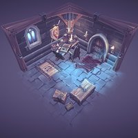 "The Nook" room, diablo, dungeon, blizzard, medival, painterly, nook, handpainted, stylized