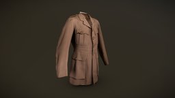 Officer’s Service Dress Tunic jacket, museum, military-history, photogrammetry, military, clothing, purpose3d, bodminkeep