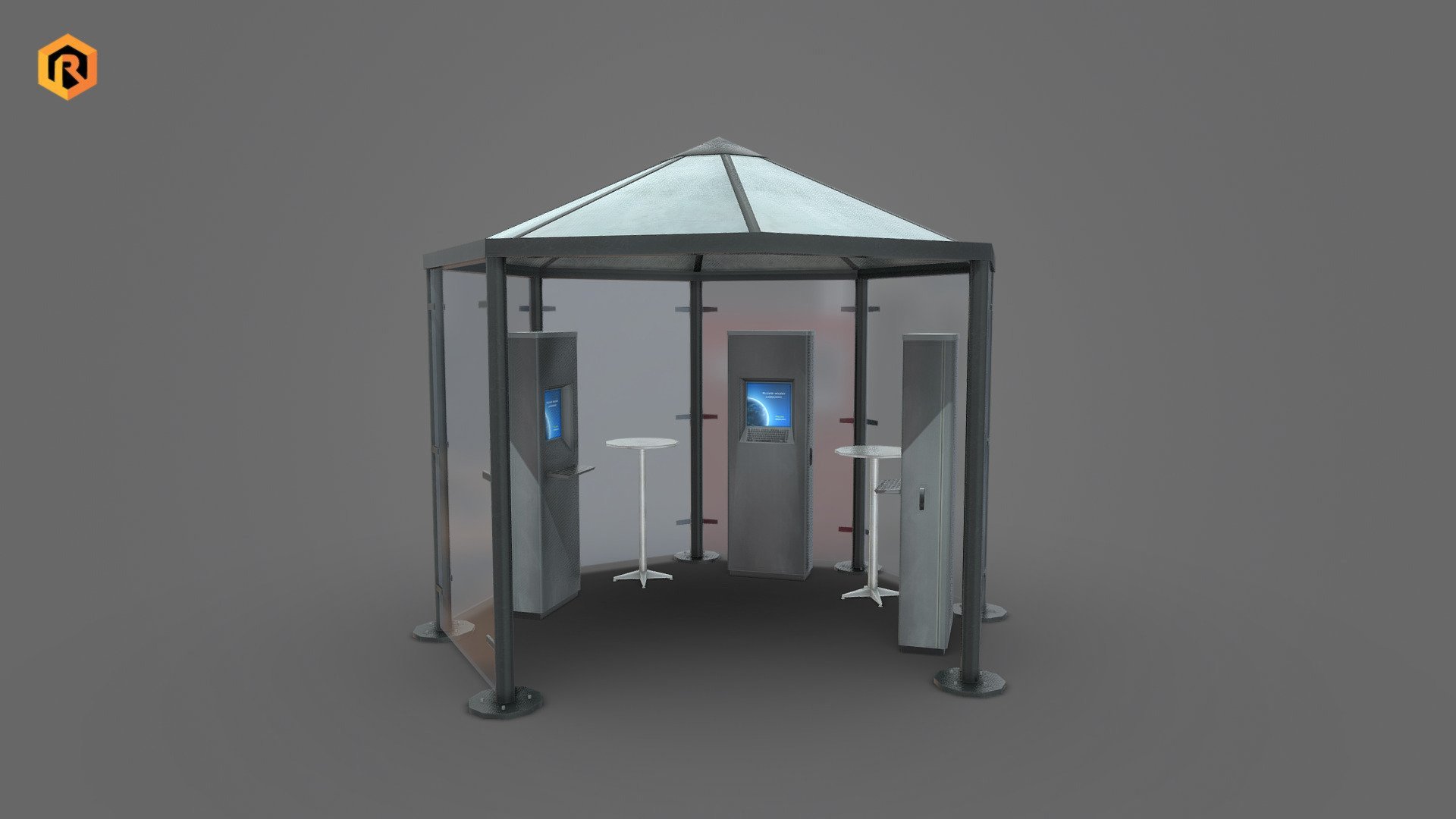 Low-poly 3D model of Multimedia Kiosk.

It is best for use in games and other VR / AR, real-time applications such as Unity or Unreal Engine.  

It can also be rendered in Blender (ex Cycles) or Vray as the model is equipped with proper textures.    

Technical details:  




4096x Diffuse and AO textures for main part  

1024x Diffuse and AO textures for glass  

2060 Triangles 

1414 Vertices  

Model is one mesh  

Model completely unwrapped   

All nodes, materials and textures are appropriately named  

Lot of additional file formats included (Blender, Unity, Maya etc.)  

More file formats are available in additional zip file on product page.

Please feel free to contact me if you have any questions or need any support for this asset.

Support e-mail: support@rescue3d.com - Multimedia Kiosk - Buy Royalty Free 3D model by Rescue3D Assets (@rescue3d) 3d model