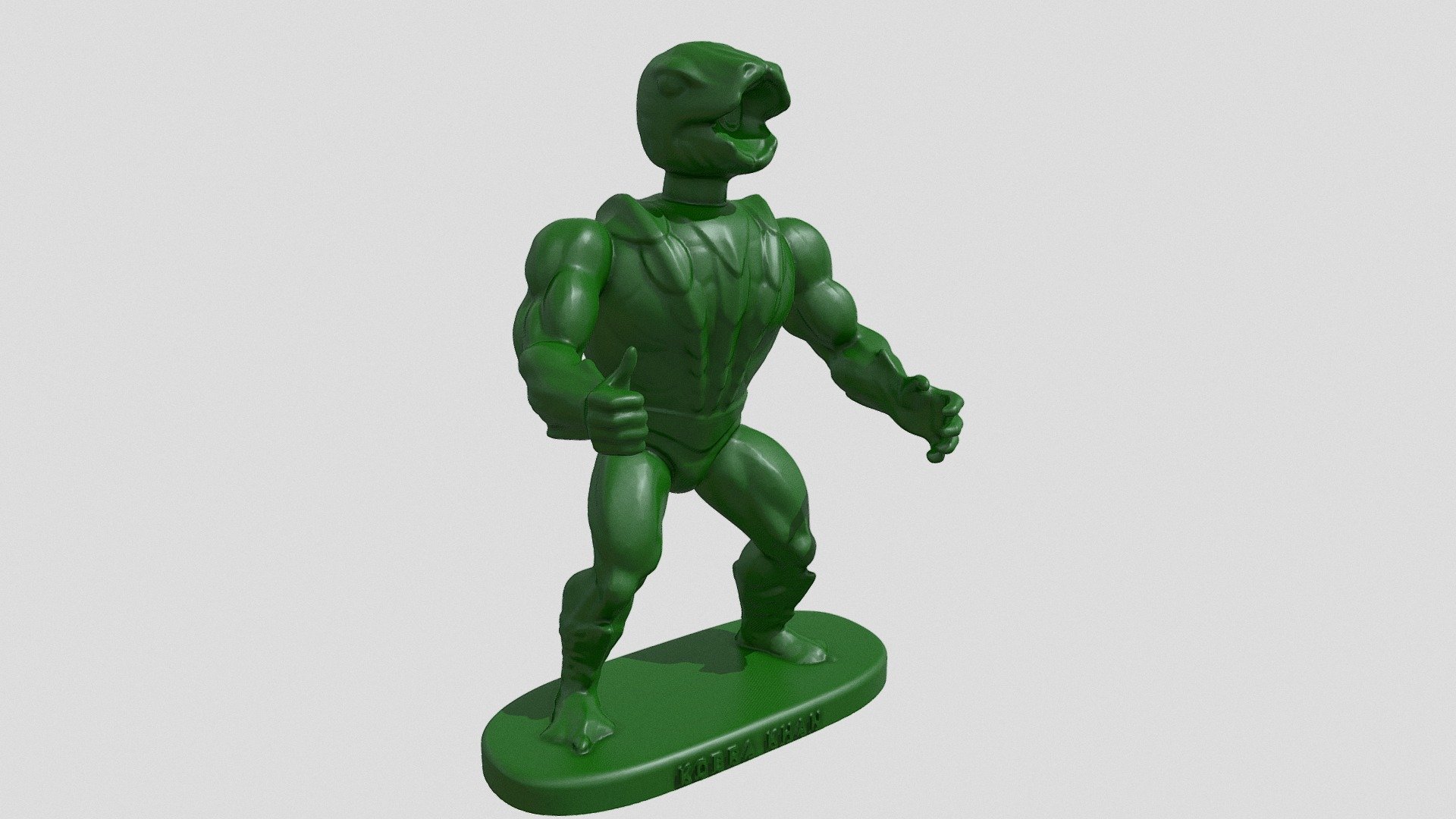 Personagem da série He-Man master Of The Universe (Boneco antigo dos anos 80 obtido por escaneamento 3D e adaptado para a escala da Gulliver Heróis Anos 80) - #037 Kobra Khan - 3D model by 3DCraft (@insta3dcraft) 3d model