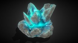 Fantasy Crystal Stone crystal, fbx, game-asset, lowpoly, fantasy, environment, noai, crystal-stone, fantasy-stone