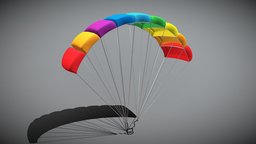 Parachute flying, parachute, jumping, paragliding, fly, parachute-jumping