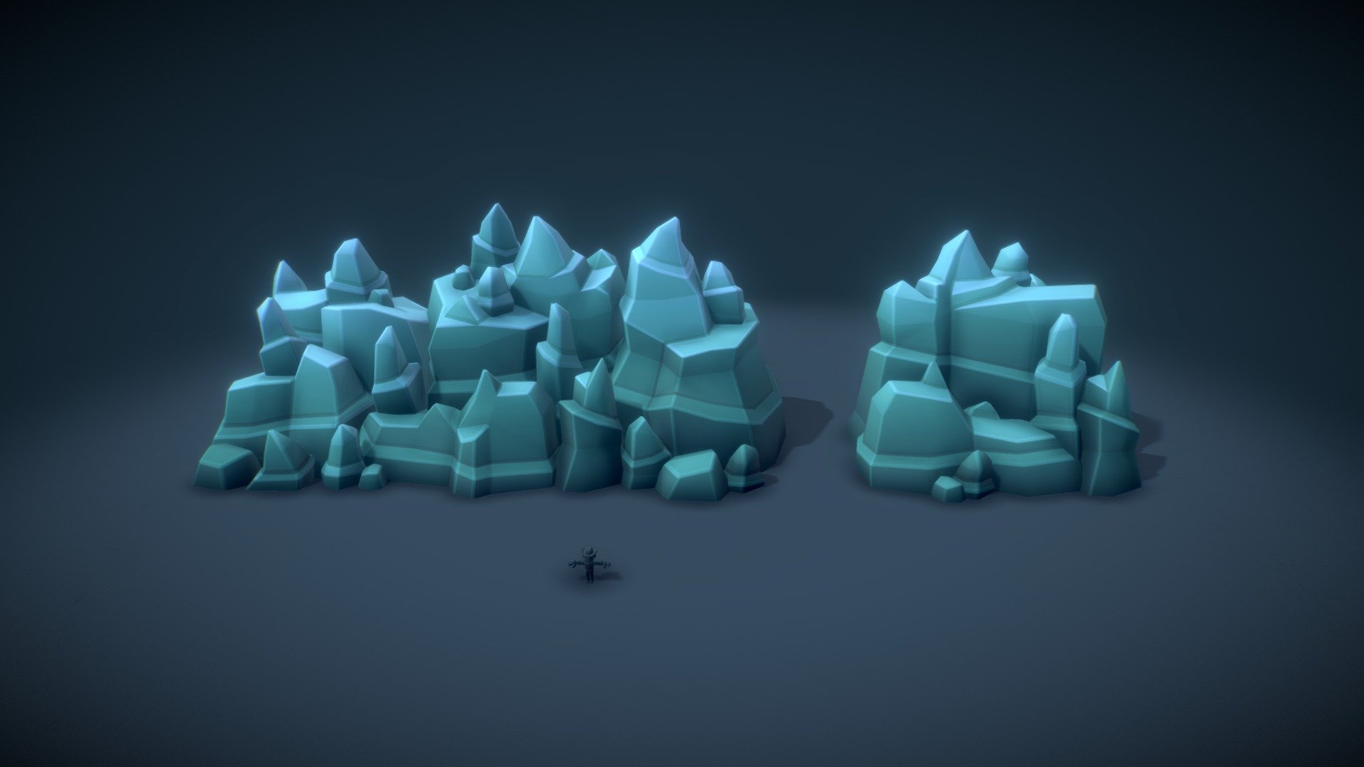 Cave level walls for the Tombstar game 3d model