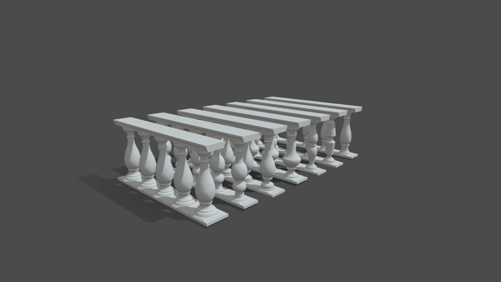 A pack of balustrades you can use in your exterior scenes for your games or animations.

I included eight different formats depending on which one will suit your project.

Feel free to message me for further details and adjustement according to what you're working on.

I also create your 3d models on demand at interesting prices.

Enjoy your download and don't forget to browse my other models 3d model
