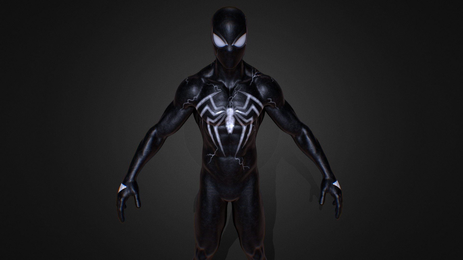 Spiderman comic books character published by Marvel Comics. model was made on Maya, Zbrush and Blender . This model is designed by myself.

The model has a Spiderman Symbiote Suit V2 :
High quality texture work.
The model come with complete 4k textures and Blender, FBX And OBJ file formats -The model has 2 materials each material contains 5 maps Basecolor, Roughness, Metalness, Normal and Ao
All textures and materials are included and mapped. (4k resoulutions)
No special plugin needed to open scene
The model can be rigg easily - Spiderman Symbiote Suit V2 - Buy Royalty Free 3D model by AFSHAN ALI (@Aliflex) 3d model