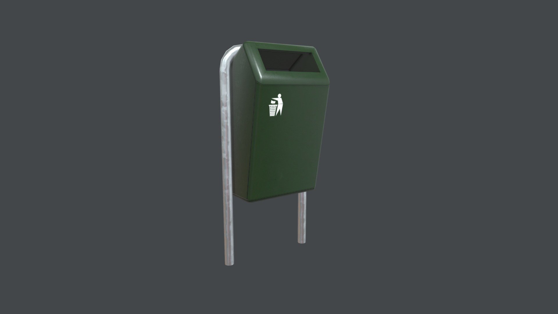 A garbage bin with the classic Capitole design. Typical for Dutch streets but familiar to many. Optimized for use in (VR) games and visualisations 3d model