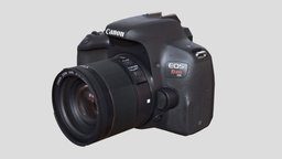 Canon T7i 800D DSLR Camera photorealistic, dslr, vr, ar, sensor, realistic, game-ready, optimized, unreal-engine, game-asset, game-model, low-poly-model, lense, game-engine, camera-3d-model, camera-vintage, camera-lens, unity, low-poly, digital, cmos