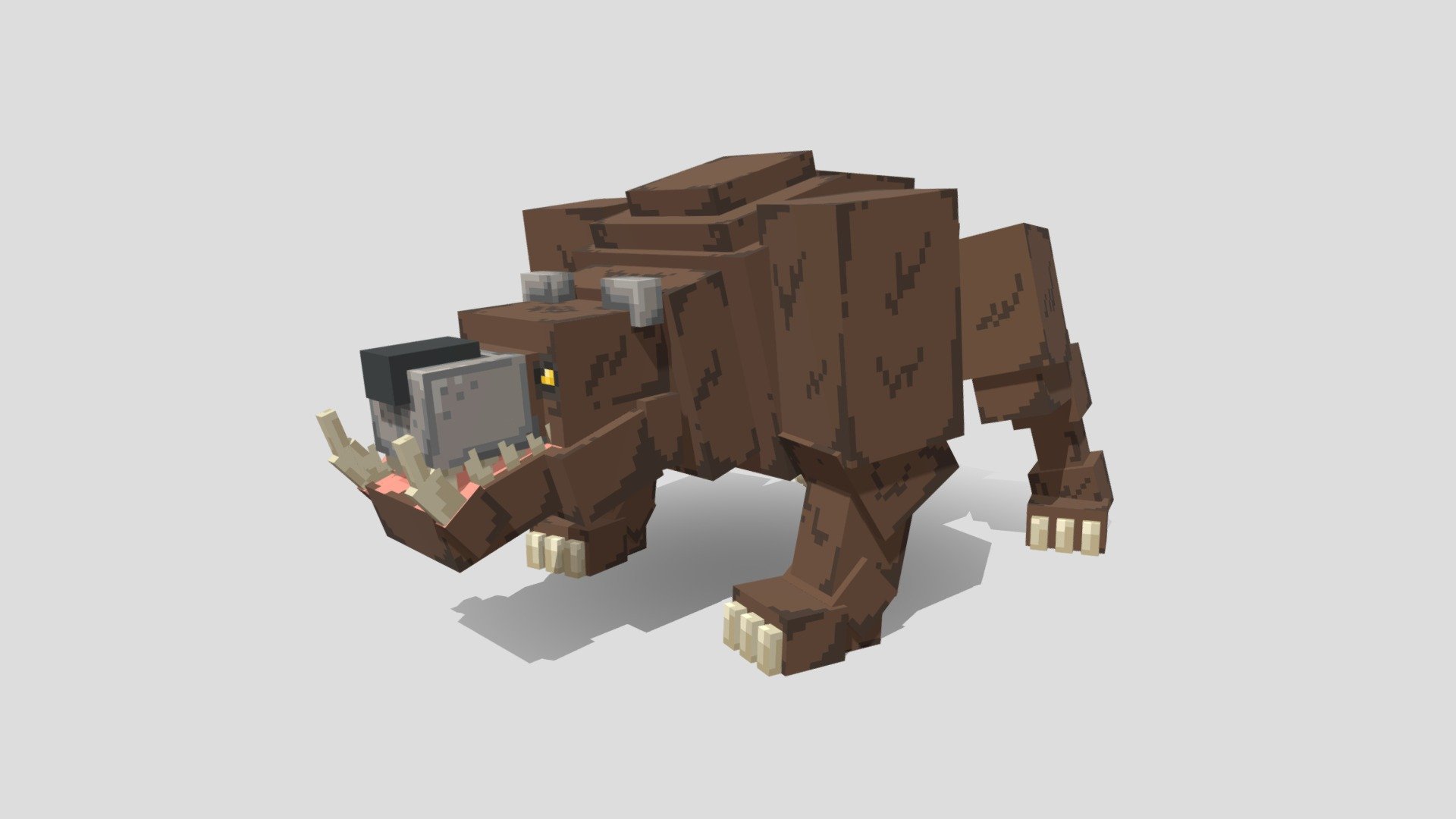 Were-Bear / Wolf Bear Beast ready for ModelEngine and Minecraft Bedrock. This Blockbench model works great as a custom Minecraft mob and has several animations to bring it to life.

Follow my work over at https://www.youtube.com/c/artsbykev where I create custom Minecraft models and teach you how to animate, texture and model your very own unique minecraft mobs using Blockbench.

This Animated Bear Wolf mob can be put on your Java Minecraft Server using ModelEngines. Customize your survival and rpg worlds with uniquely made 3D mobs and bosses.

Business Inquiries are sent to: business.artsbykev@gmail.com

Reach me via https://www.twitter.com/artsbykev - Were-Bear Beast - [ ModelEngine Ready ] - 3D model by ArtsByKev 3d model
