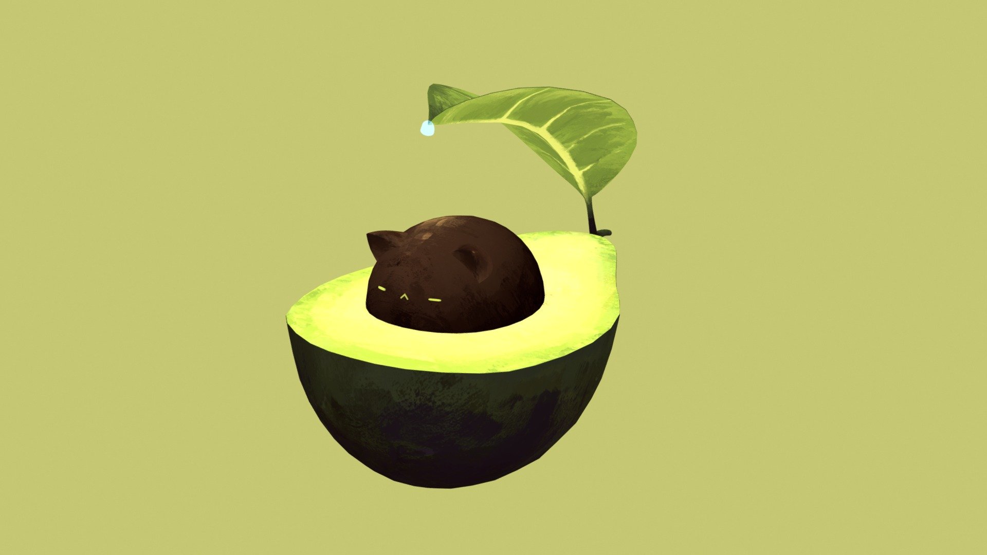 Hello! First upload on Sketchfab! 
Avocado I did after seeing all the low poly foods!

Softwares used:
modeling, rigging, animation: maya2017
texturing: photoshop - Avocato - 3D model by tivi (@le_tivido) 3d model