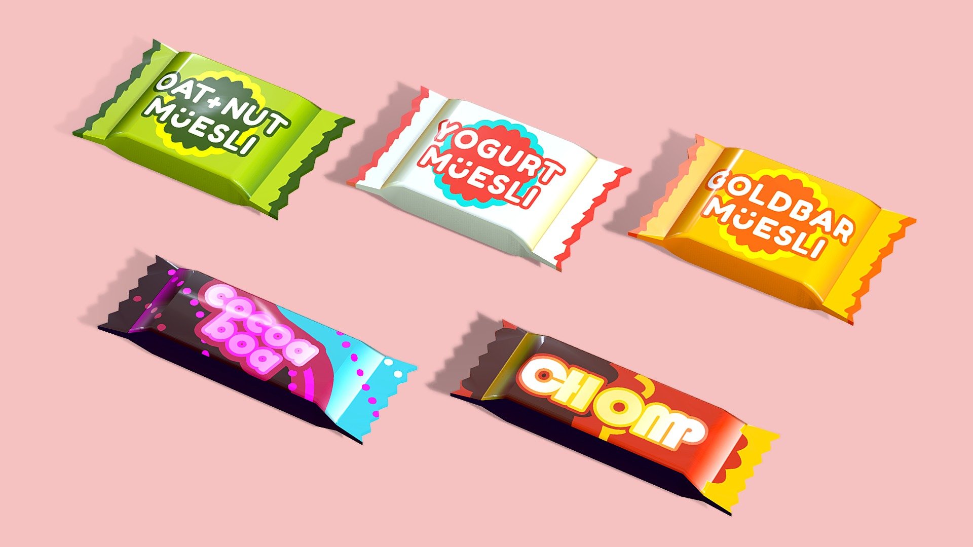 Satisfy your cravings with these tasty snacks!




Includes three different variations of granola/protein bars and two variations of candy bars 

1024x1024 textures - can be lit or unlit

Lowpoly and handpainted textures
 - Protein Bars and Candy Bars - Buy Royalty Free 3D model by Megan Alcock (@citystreetlight) 3d model