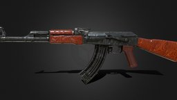 AK-47 Rifle realistic, weapon, gun, ak47, gameready