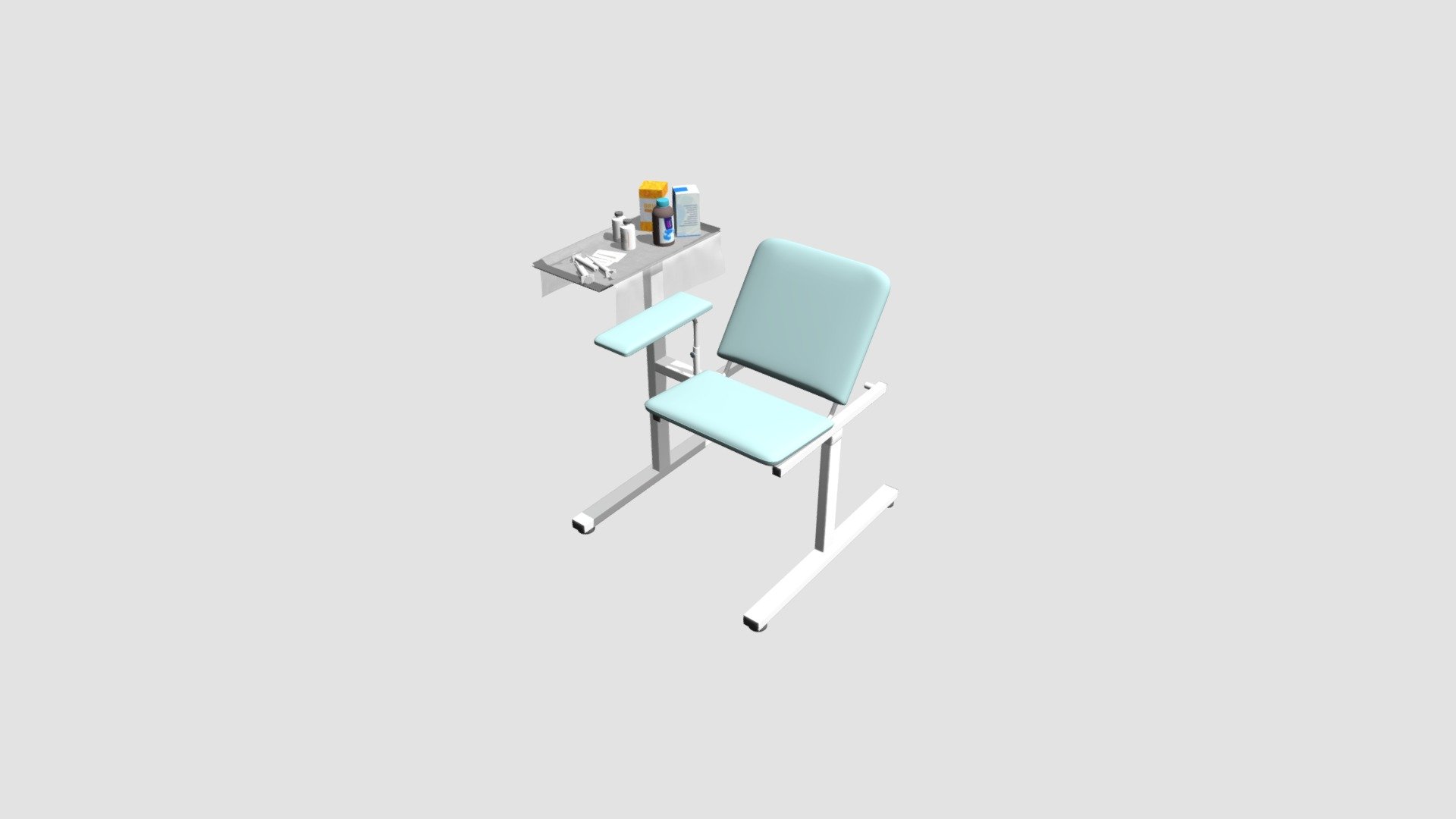 High detailed model of hospital equipment with all textures, shaders and materials. It is ready to use, just put it into your scene 3d model