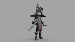 Knight witch substancepainter, character, blender, pbr, witch, creature, zbrush, characterdesign
