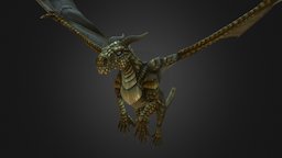 Guardian Dragon hover, guardian, flight, scales, maya, fly, zbrush, animation, dragon
