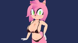 Amy Rose sonicthehedgehog, animegirl, amyrose, cartoon, anime