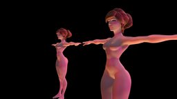 Topology Practice: (ft. JoseDiaz) topology, , mixamo, performance, woman, beautiful, unwrap, optimized, unwrapped, collaboration, character, pbr, female, free, textured, rigged, accurig
