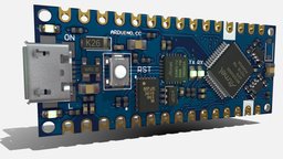 Arduino Nano Every router, arduino, electronic, prototype, microcontroller, camera, pcb, programming, circuit-board, development-kit, atmel, blender, blender3d, technology, robot, factory-controller, f2a_3dmodel, web_router, bluethooth, arduino_nano_every