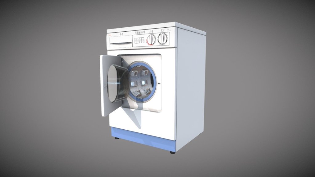 Washing Machine - Download Free 3D model by Francesco Coldesina (@topfrank2013) 3d model