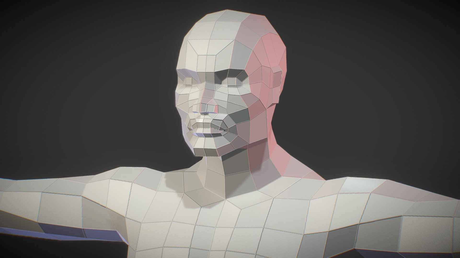 This is a male basemesh that I often use as a starting point for my characters. It has a mouth and eye cavity (no teeth and eyeballs included) and is UV mapped. A few different versions are included in the zip file. The version you see here, a faceless version and a toeless version (shoes) 3d model