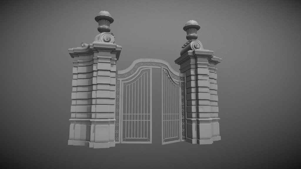 This is a Cemetery Gate modeled in Maya 3d model