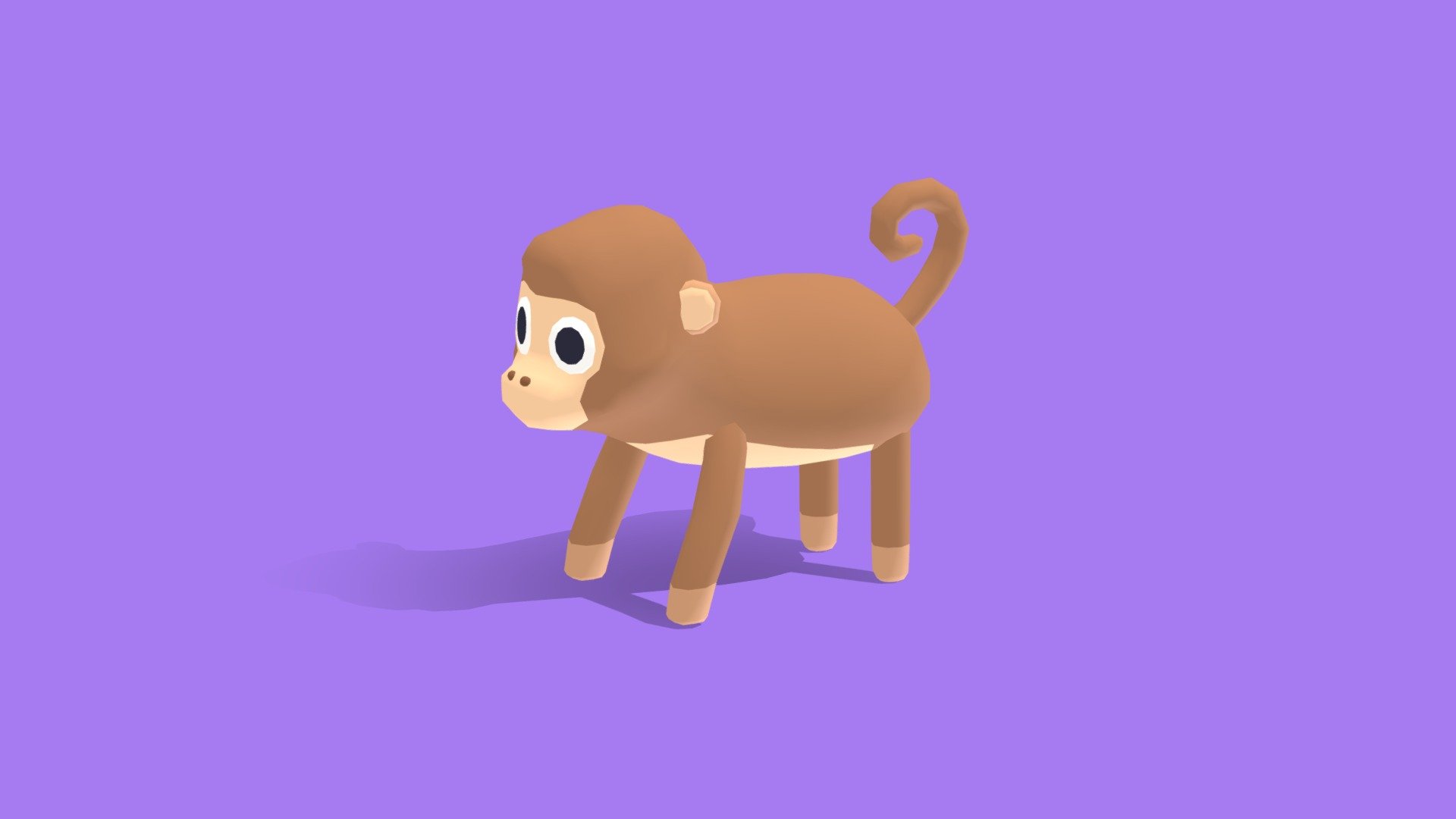 Similar models: 

Quirky Packs

Quirky Singles

-

Email: omabuarts@gmail.com

Website: omabuarts.com

-

Features:

✅ One (1) animal

✅ Tiny 16x4 px texture

✅ Rigged

✅ 18 animations

✅ 29 blendshapes/shapekeys for facial expression

✅ 4 Levels of Detail [between 300-9,000 tris]

✅ Mobile, AR/VR ready

❌ Vertex color

❌ Clean (non-overlapping) UV mapping

-

Animations:

Attack | Bounce | Clicked | Death

Eat | Fear | Fly | Hit

Idle_A | Idle_B | Idle_C

Jump | Roll | Run | Sit

Spin/Splash | Swim | Walk

-

Blendshapes/Shapekeys:

eyes.blink | eyes.happy | eyes.sad | eyes.sad

eyes.annoyed | eyes.squint | eyes.shrink | eyes.dead

eyes.lookOut | eyes.lookIn | eyes.lookUp | eyes.lookDown

eyes.excited-1-2 | eyes.rabid

eyes.spin-1-2 | eyes.spin-3

eyes.cry-1-2 | eyes.trauma

teardrop-1-2.L | teardrop-1-2.R

sweat-1-2.L | sweat-1-2.R - Monkey - Quirky Series - Buy Royalty Free 3D model by Omabuarts Studio (@omabuarts) 3d model