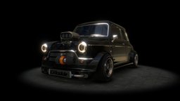 Mini cooper [modified] automobile, wheel, rim, mini, cooper, led, custom, cars, transport, speed, compact, hatchback, fast, v8, fbx, modified, engine, sporty, need-for-speed, mini-cooper, low-poly, vehicle, lowpoly, car, super, black