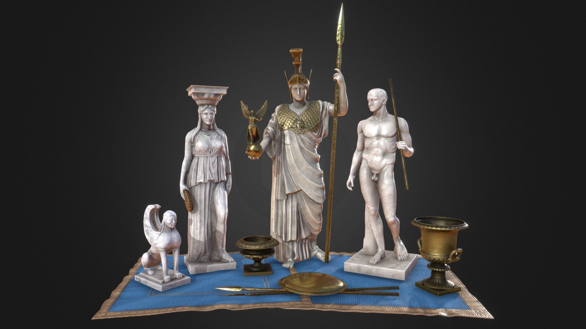 Ancient Greek sculptures - Ancient Greek sculptures - 3D model by Digital Coalition (@digitalcoalition) 3d model