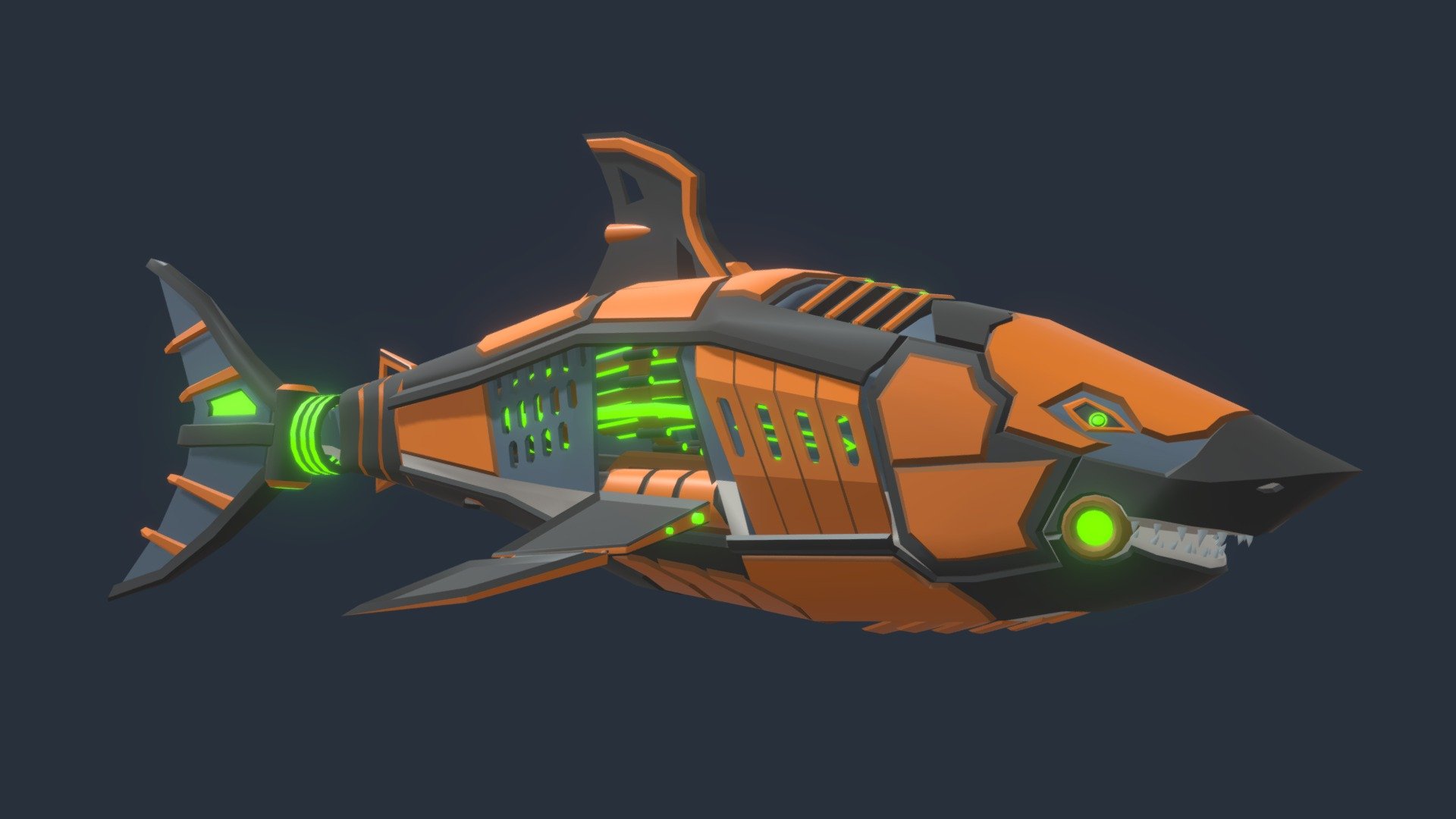 I decided to make a robo-shark for my course project, wish me good luck! - Course Project | Draft | XYZ - Download Free 3D model by Nomad (@Nomad17) 3d model