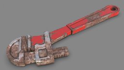 Adjustable pipe wrench 3ds-max, substance-painter