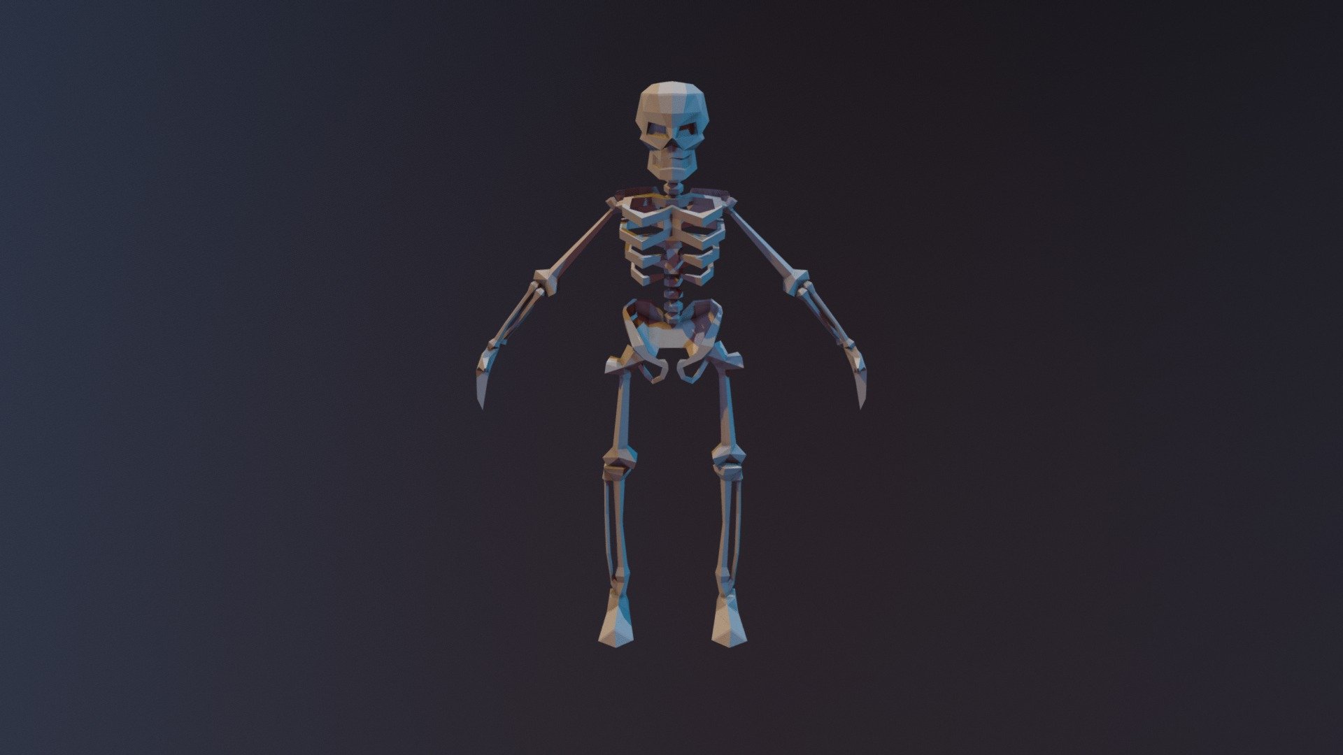 low poly skeleton - low poly skeleton character - Download Free 3D model by Kavinda.Attanayake 3d model