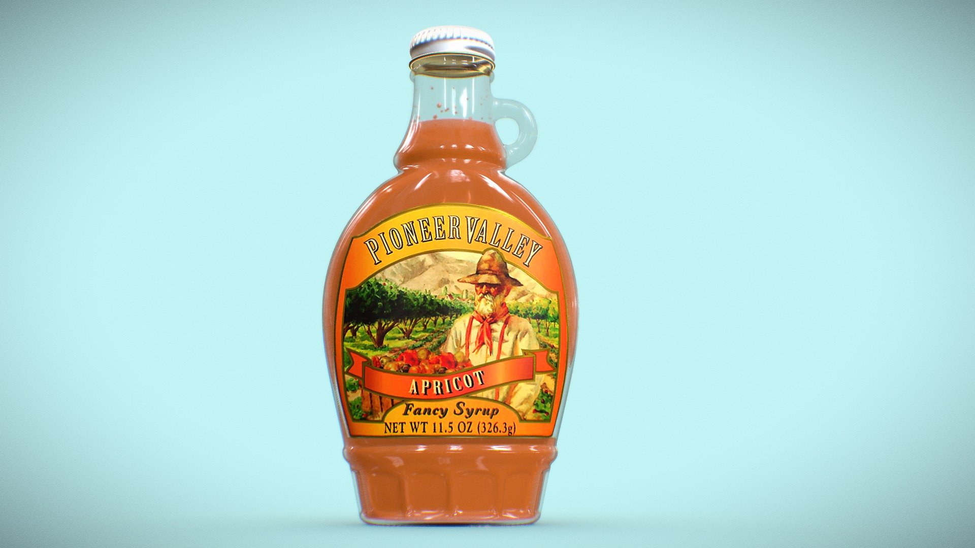 Apricot Syrup Bottle 375ml with a cap and labels. The entire model was made whith 3ds Max and texturized in Substance Painter. 
Full PBR texture pack it's included. All part pivots are in 0;0;0 xyz coordinates.

FBX and OBJ file formats are compatible with software:
All Autodesk programs, such as: Maya, 3D Max, Mudbox,
AutoCAD, Inventor, MotionBuilder, Revit, Softimage, Alias etc.;
ZBrush, MODO, 3D Coat, Adobe Photoshop, Keyshot,
Rhinoceros, SketchUp, NewTek Lightwave, Vue xStream,
SolidWorks, Houdini, Blender, Unreal Engine etc 3d model