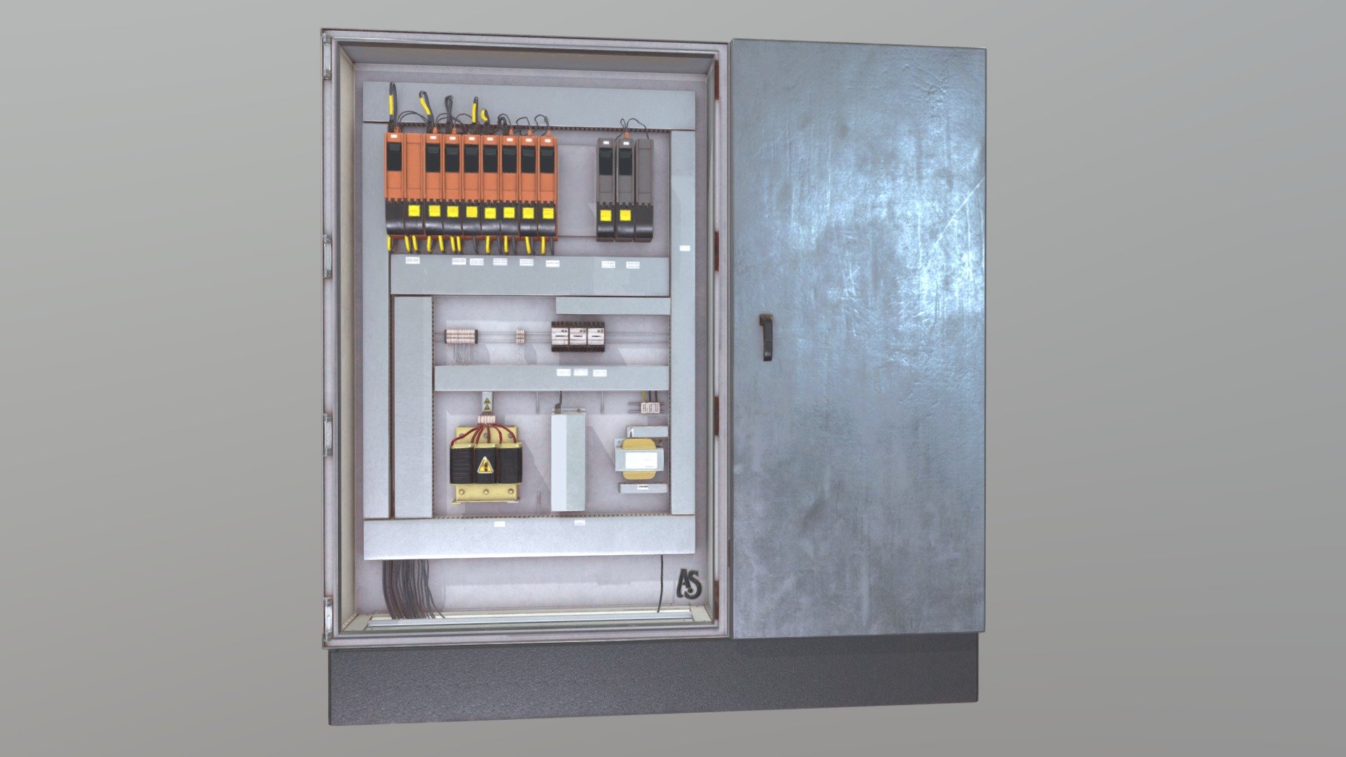 An electrical box that i decided to create for a urban environment. (WIP) - Electric Box - 3D model by AntShaw 3d model
