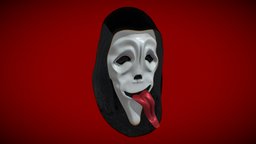 ghost face mask face, mask, gratis, descarga, 4ktextures, freemodel, ghostface, model, free, ghost, halloween, download, 2023