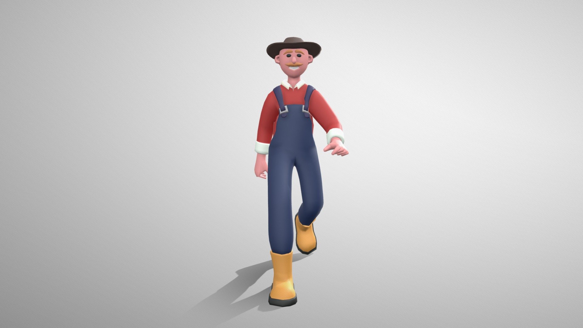 Stylized Man Farmer is the part of the big characters bundle. These stylized 3D characters might be useful for motion graphics design, cartoon production, game development, illustrations and many other industries.

The 3D model is rigged and ready to use with Mixamo. You can apply any Mixamo animation in one click . We also added 12 widely used animations.

The character model is well optimized and subdivision ready. You can choose any smoothing option you want, according to your project.

The model has only a single texture. It is useful for mobile game development and it's easy to change colors of clothes, skin etc.

If you have any questions or suggestions on improving our product, feel free to send a message to mail@dreamlab.net.ua - Stylized Man Farmer - Mixamo Rigged Character - Buy Royalty Free 3D model by Dream Lab (@dreamlabanim) 3d model