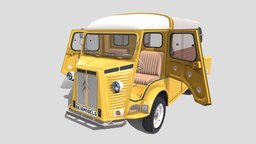 Citroen HY Pick Up with interior v1 citroen, van, transport, generic, antique, hy
