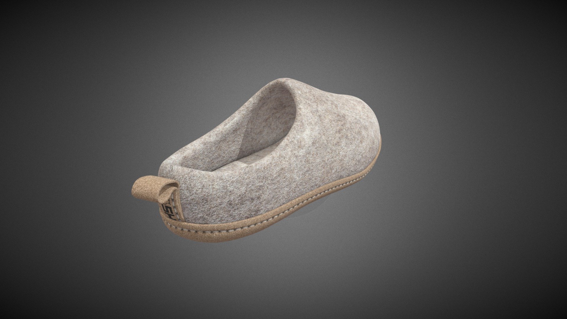 fashionable home and outdoor Wool shoe 3d model