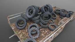 Truckload of tyres truck, terrain, tire, dump, 3d-scan, hull, pile, tyre, leaf, waste, foliage, recycle, bin, old, 3d-scanning, forgotten, skip, use, load, downloadable, heap, freemodel, tyres, photoscan, photogrammetry, asset, game, vehicle, gameasset, car, free, download, village