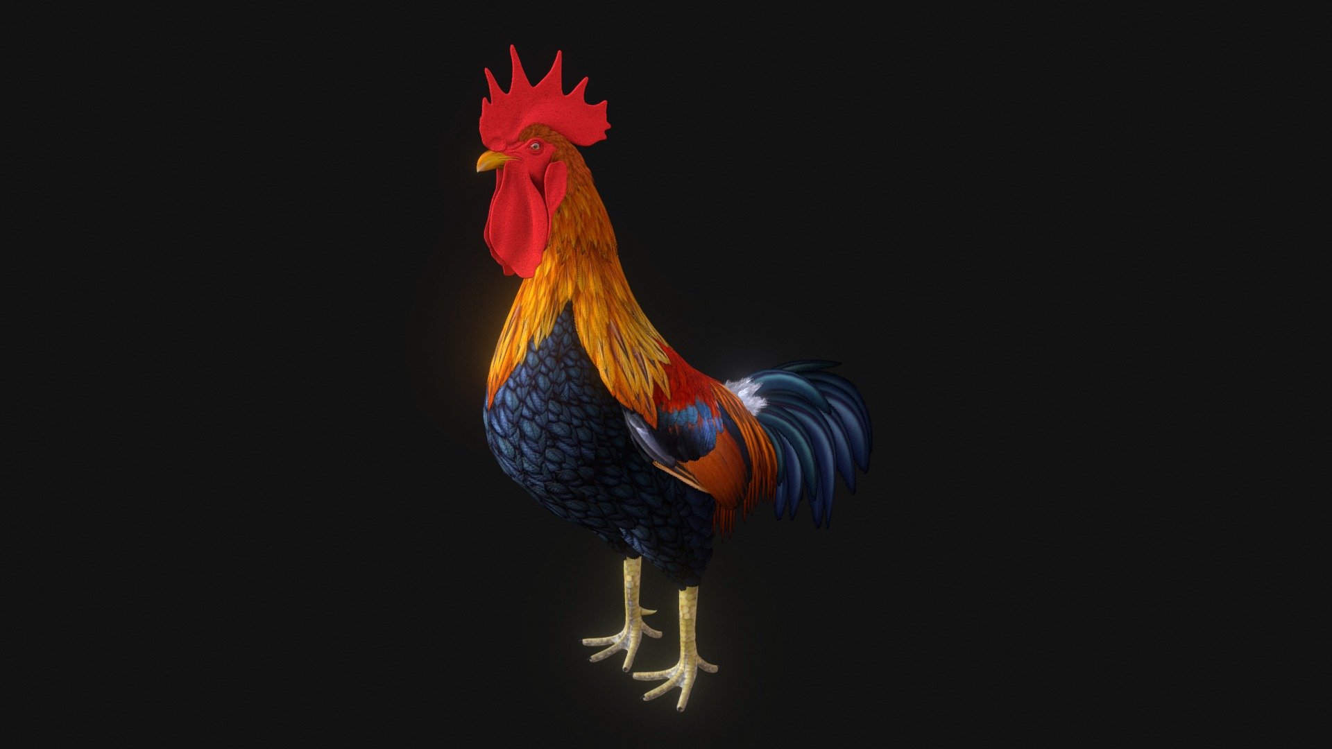Rooster - Rooster - 3D model by rubykamen 3d model
