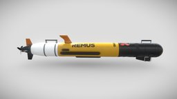 Remus 100 V2 marine, other, underwater, army, defense, ocean, remot, substancepainter, substance