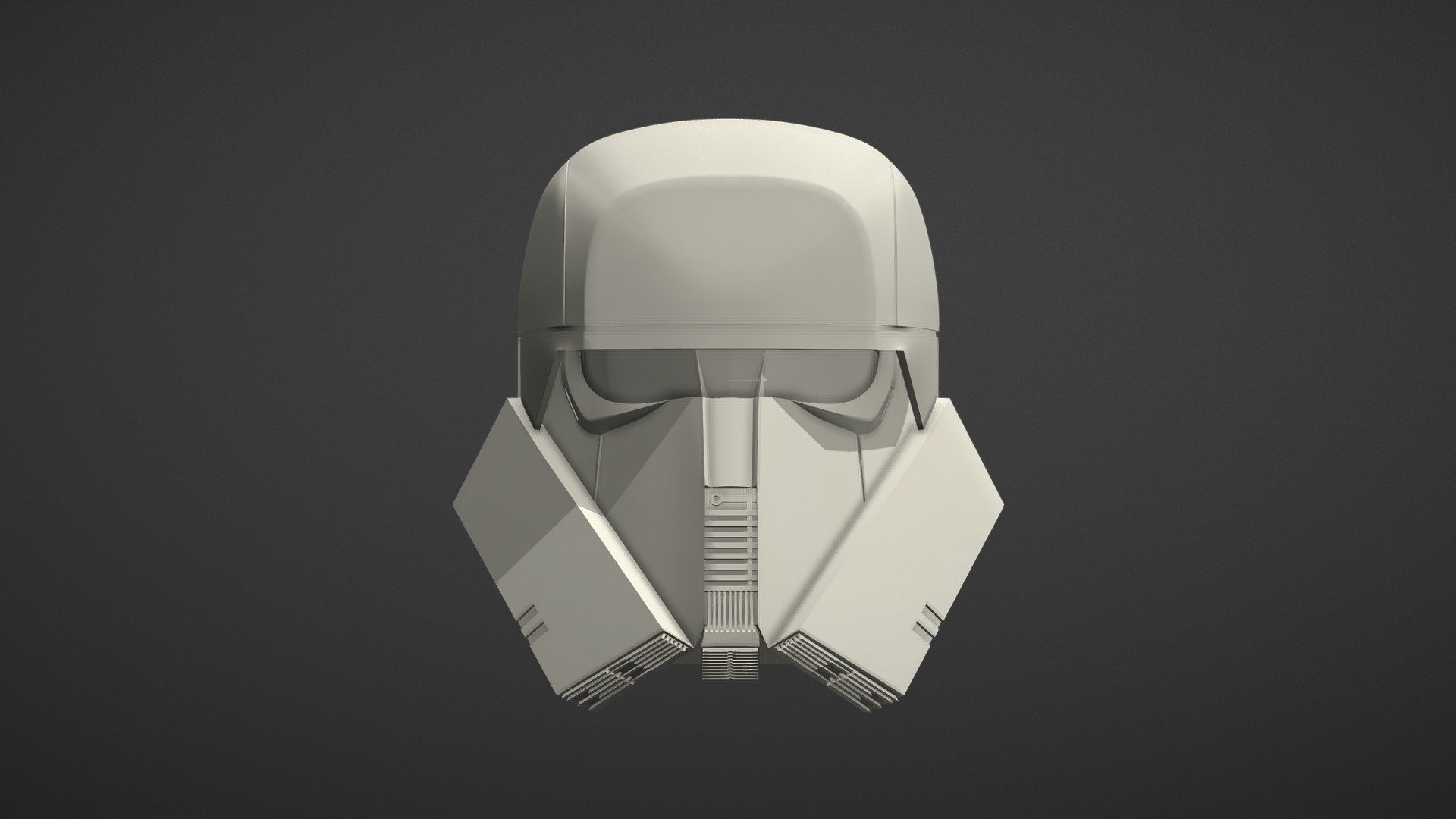 This is a RangeTrooper helmet, created in 3DS Max For HeadShot Props. They will be molding and casting this helmet for the public very Shortly. 

https://www.facebook.com/headshotprops/ - RangeTrooper Helmet from Solo:A Star Wars Story 3d model