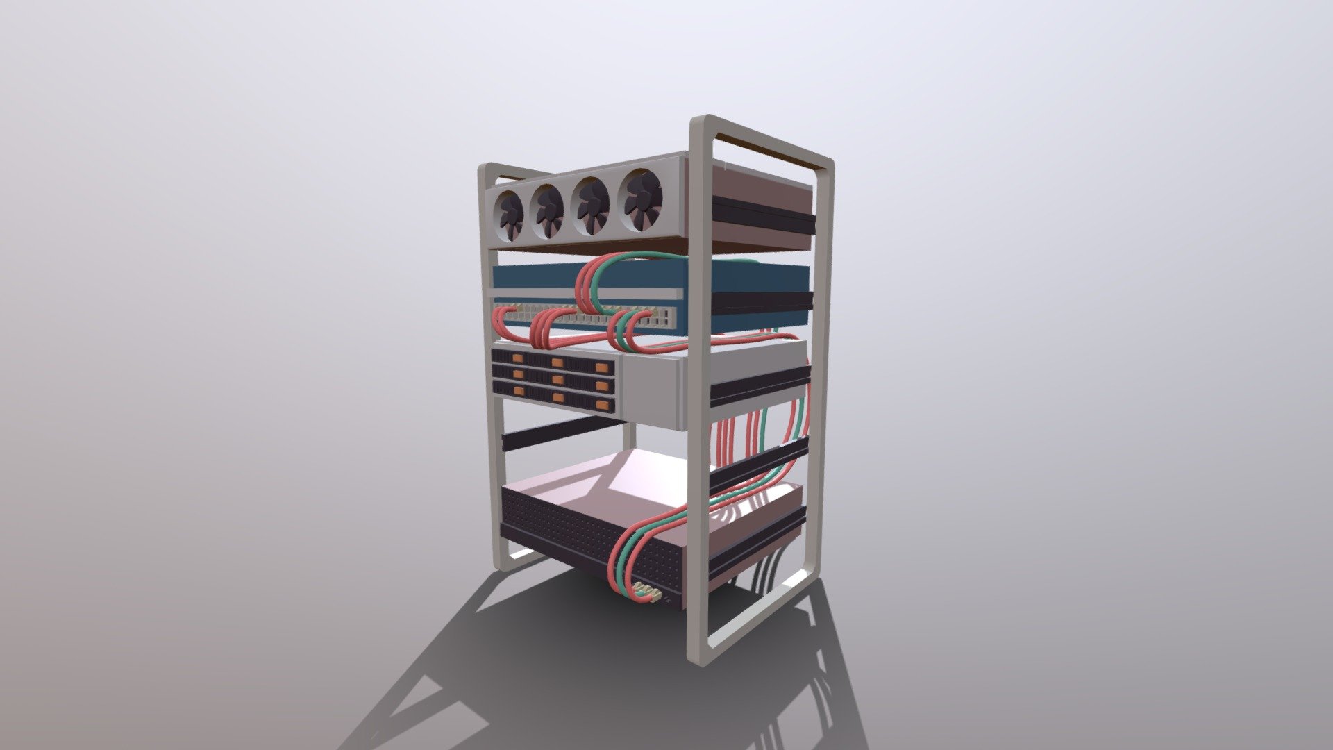 server-rack-auto-uv - 3D model by Ty Underwood (@tyunderwood) 3d model