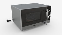 Microwave with Grill Function Severin MW 7874 food, modern, heat, button, electrical, microwave, timer, ceramic, oven, appliance, grill, kitchen, cooking, severin, defrost, 3d, pbr, steel, mw7874