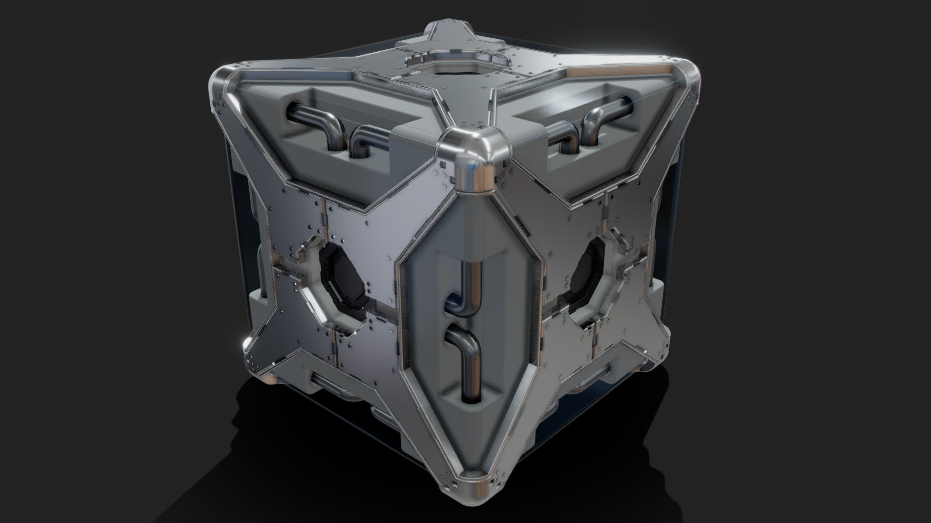 Scifi Cube 5 - Scifi Cube 5 - Buy Royalty Free 3D model by Giimann 3d model
