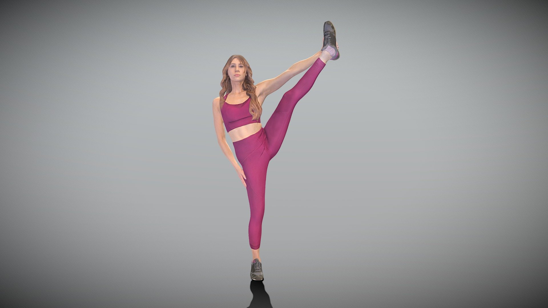 This is a true human size and detailed model of a sporty beautiful woman of Caucasian appearance dressed in sportswear. The model is captured in casual pose to be perfectly matching various architectural and product visualizations, as a background or mid-sized character on a sports ground, gym, beach, park, VR/AR content, etc.

Technical specifications:


digital double 3d scan model
150k &amp; 30k triangles | double triangulated
high-poly model (.ztl tool with 5 subdivisions) clean and retopologized automatically via ZRemesher
sufficiently clean
PBR textures 8K resolution: Diffuse, Normal, Specular maps
non-overlapping UV map
no extra plugins are required for this model

Download package includes a Cinema 4D project file with Redshift shader, OBJ, FBX, STL files, which are applicable for 3ds Max, Maya, Unreal Engine, Unity, Blender, etc. All the textures you will find in the “Tex” folder, included into the main archive.

3D EVERYTHING

Stand with Ukraine! - Beautiful woman doing gymnastics 379 - Buy Royalty Free 3D model by deep3dstudio 3d model