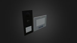Video Door Phone cinema, white, vray, communication, bell, electronic, detailed, phone, camera, max, mental, cgaxis, 3d, model, 3ds, video, interior, c4d, door