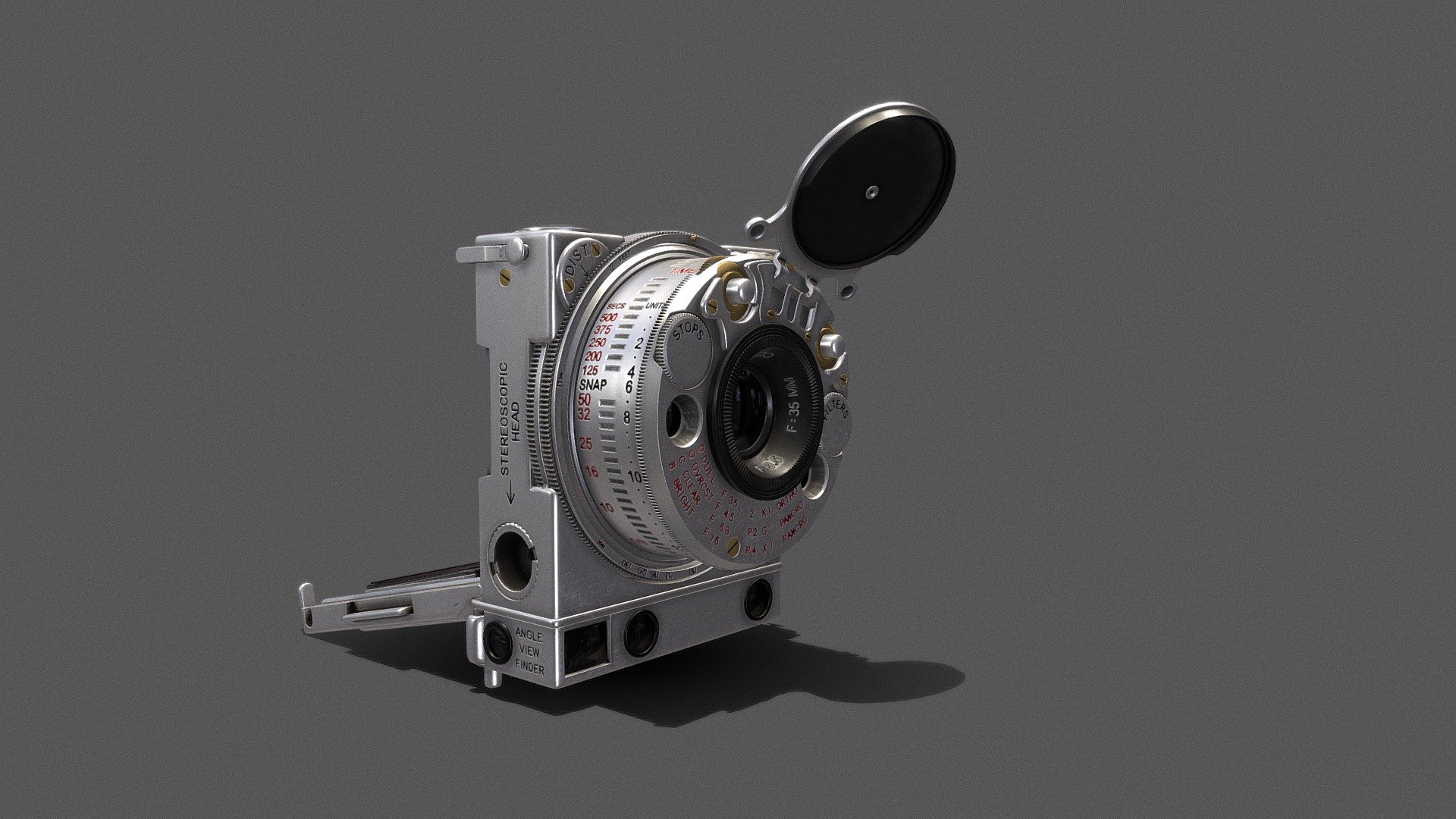 Lecoultre Compass 35mm compact camera in 1937 ( love at first sight item )

Some renders in artstation.com/artwork/ELX8Le

A youtube presentation video - LeCoultre Camera - 3D model by Halil Kantarci (@halilkantarci) 3d model