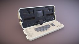 Osborne 1 computer, game-ready, game-asset, game-model, pbrmaterials, pbr-texturing, pbr-game-ready, portable-computer, technology