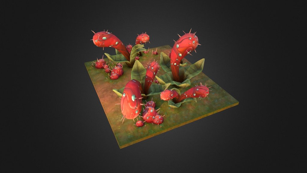 A Plant from the Planet Mazcap. One of the new Raid Planets in the Game Runescape.This is one of the varieties of Plants I made for the project 3d model