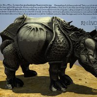Dürers Rhinoceros rhino, blender
